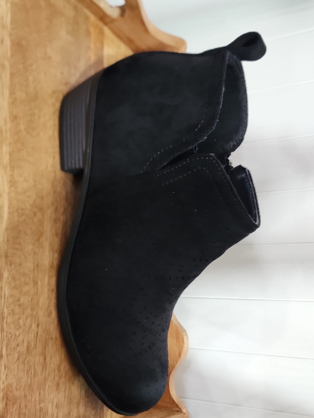 Pierre Dumas Black Suede Ankle Booties